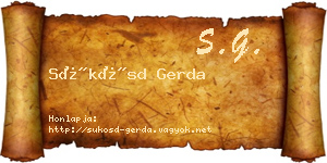 Sükösd Gerda névjegykártya